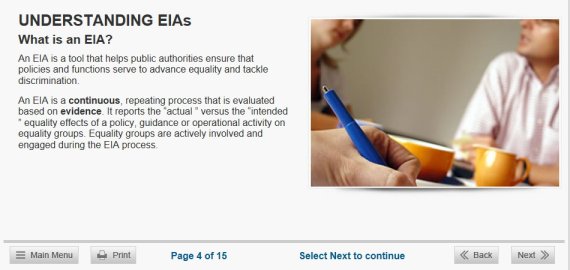 equality impact assessments elearning