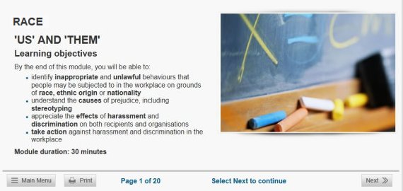 race discrimination elearning