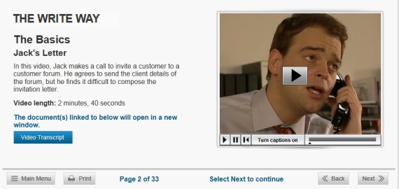 business writing elearning